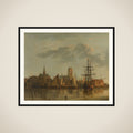 View of Dordrecht at Sunset framed