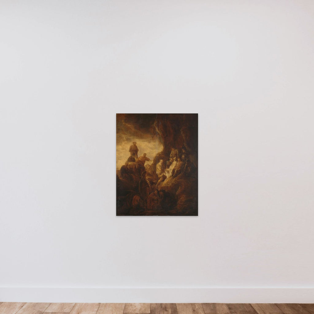 The Entombment unframed — shown to scale