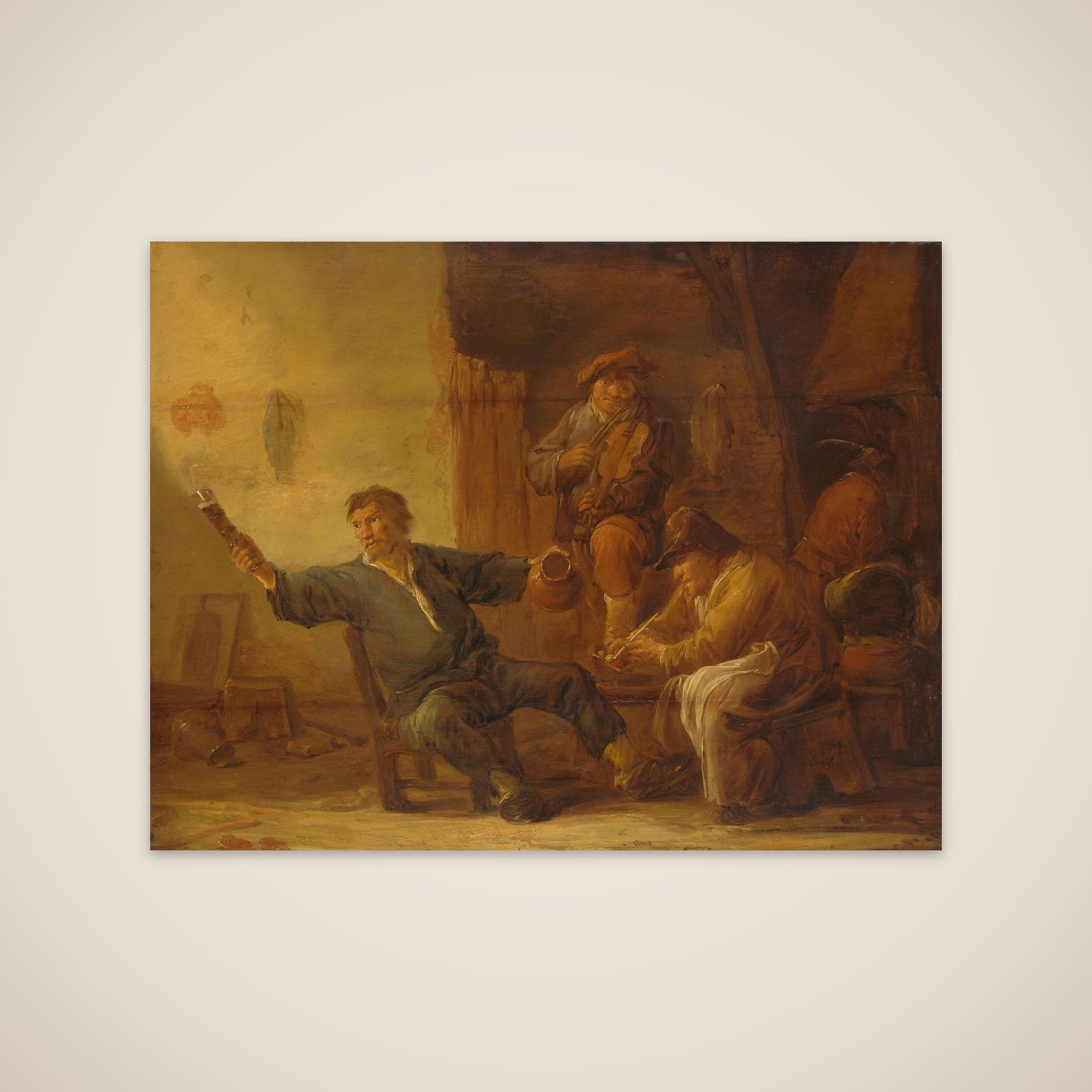 Interior of a Peasant Hut unframed print