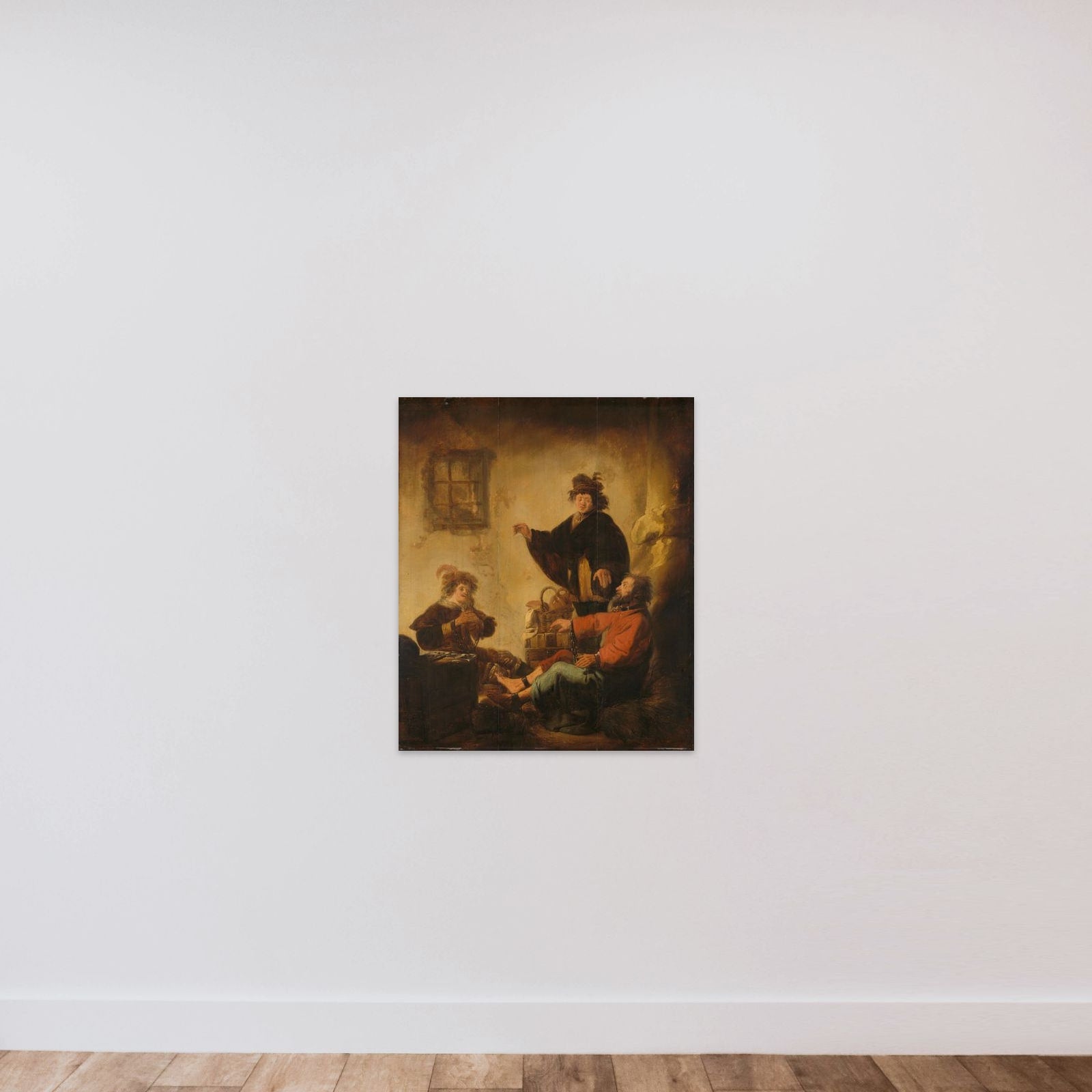 Joseph Interpreting the Dreams of the Baker and the Butler (Genesis 40:1-19) unframed — shown to scale