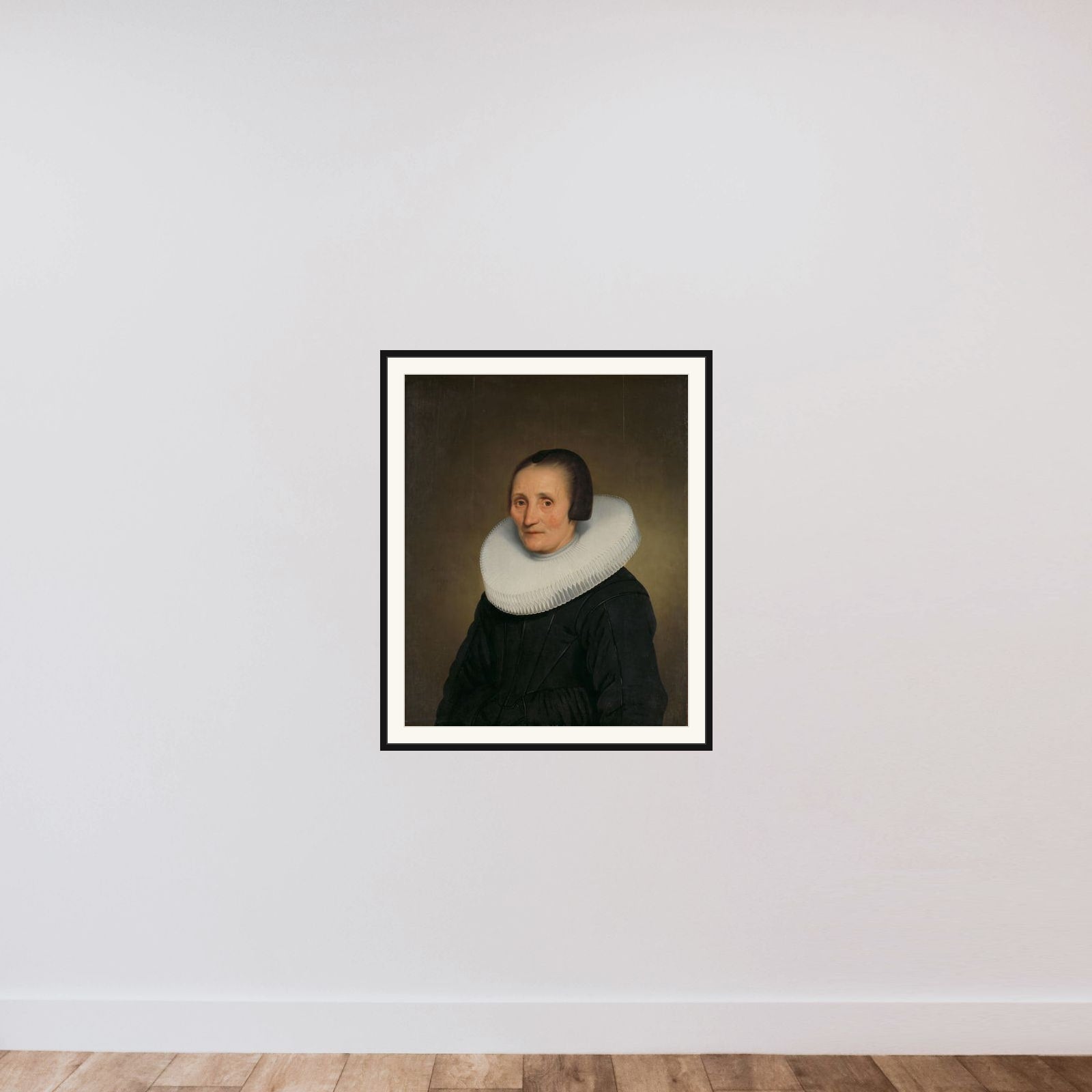 Margaretha de Geer (1585-1672), Wife of Jacob Jacobsz. Trip framed — shown to scale
