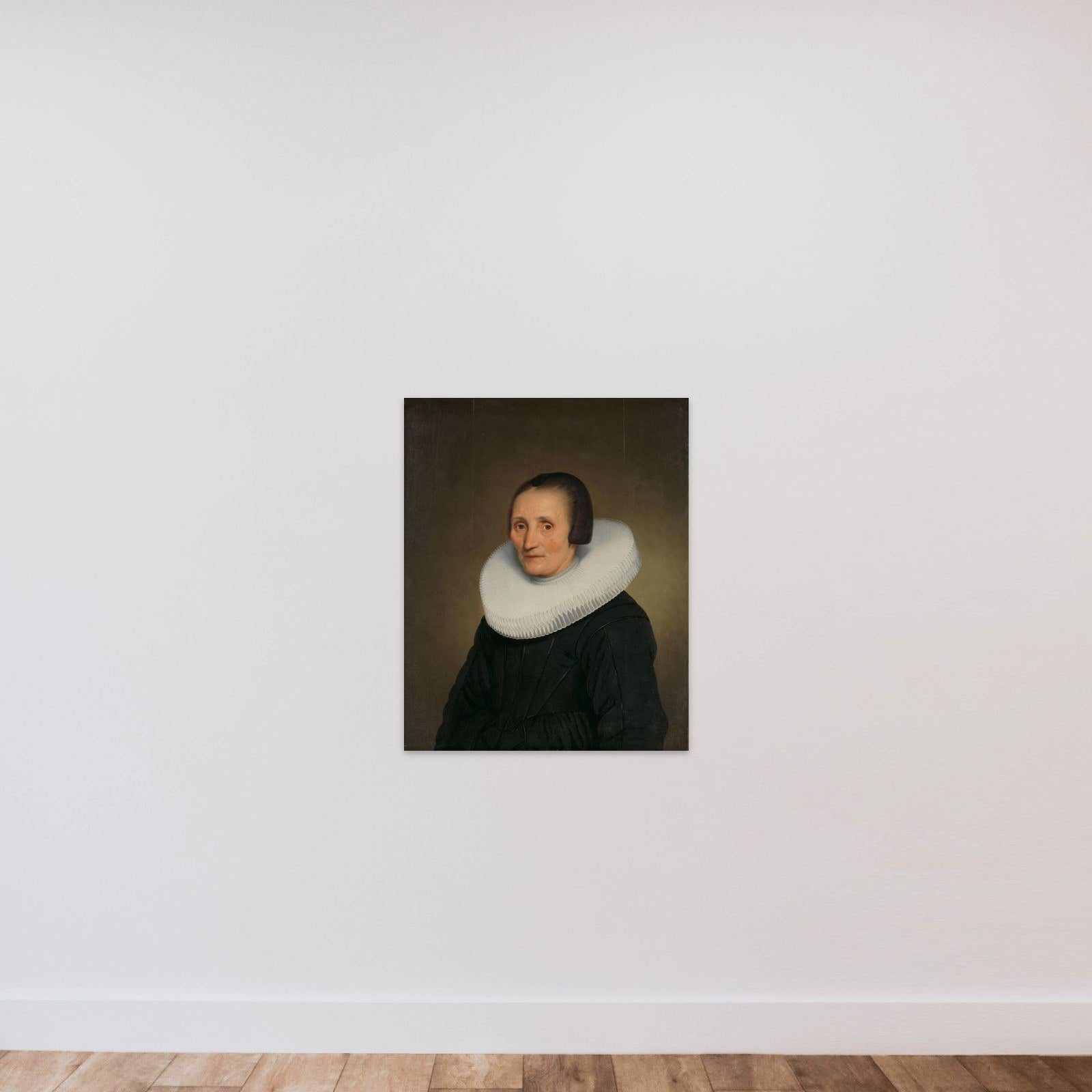 Margaretha de Geer (1585-1672), Wife of Jacob Jacobsz. Trip unframed — shown to scale