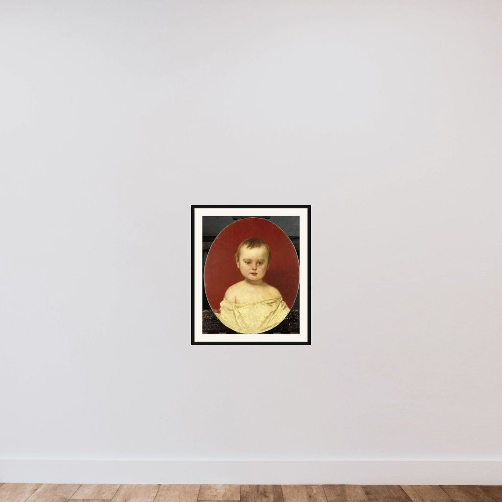 Henri Bernard van der Kolk at the Age of Two framed — shown to scale