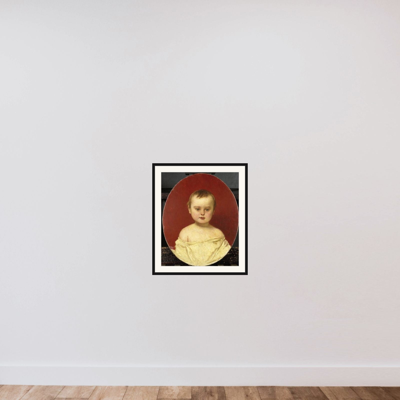 Henri Bernard van der Kolk at the Age of Two framed — shown to scale