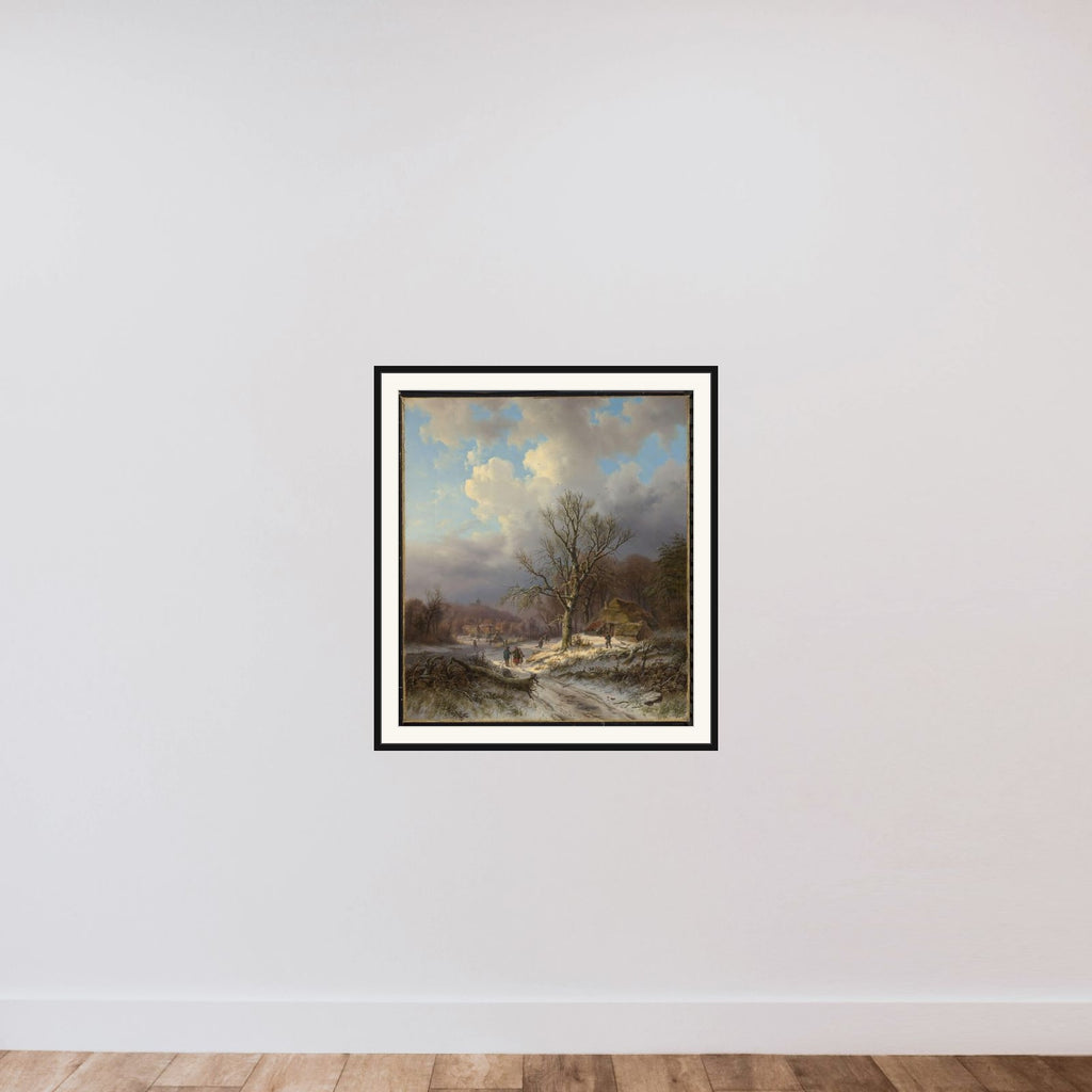 Snow Landscape framed — shown to scale