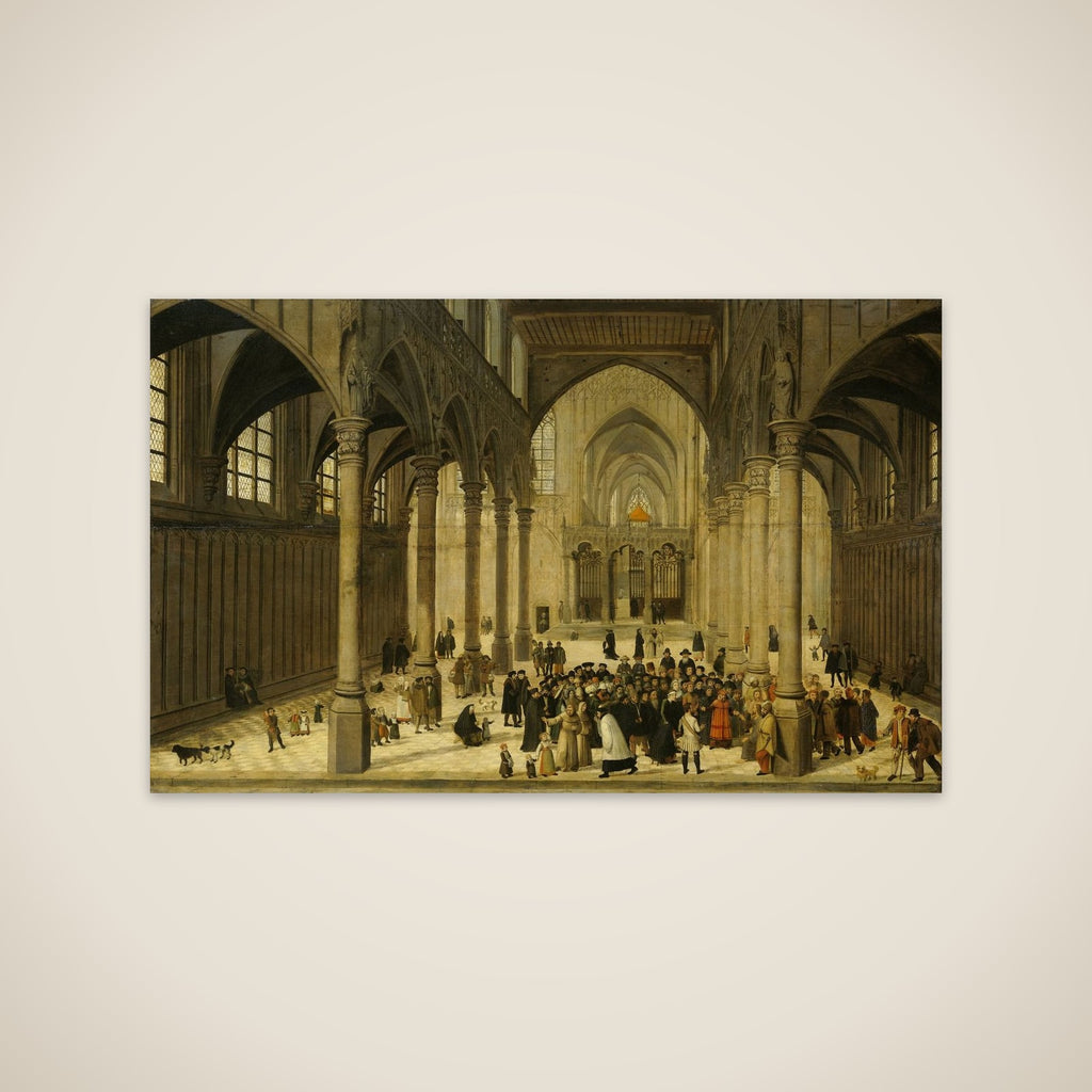 Church Interior with Christ Preaching to a Congregation unframed print