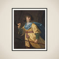 Portrait of a Young Man with a Javelin and a Hunting Horn framed