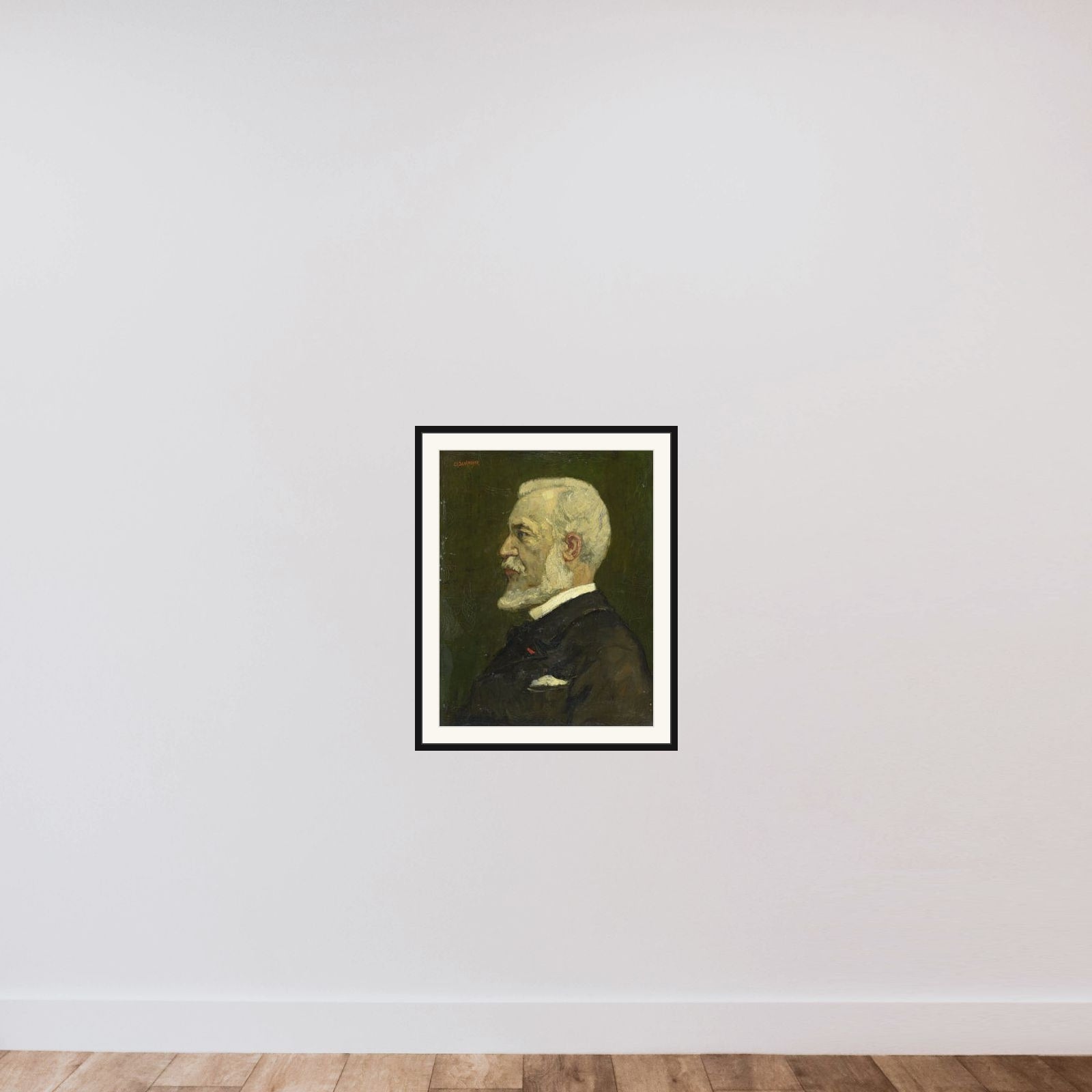 Johannes Bosboom (1817-91), Painter framed — shown to scale