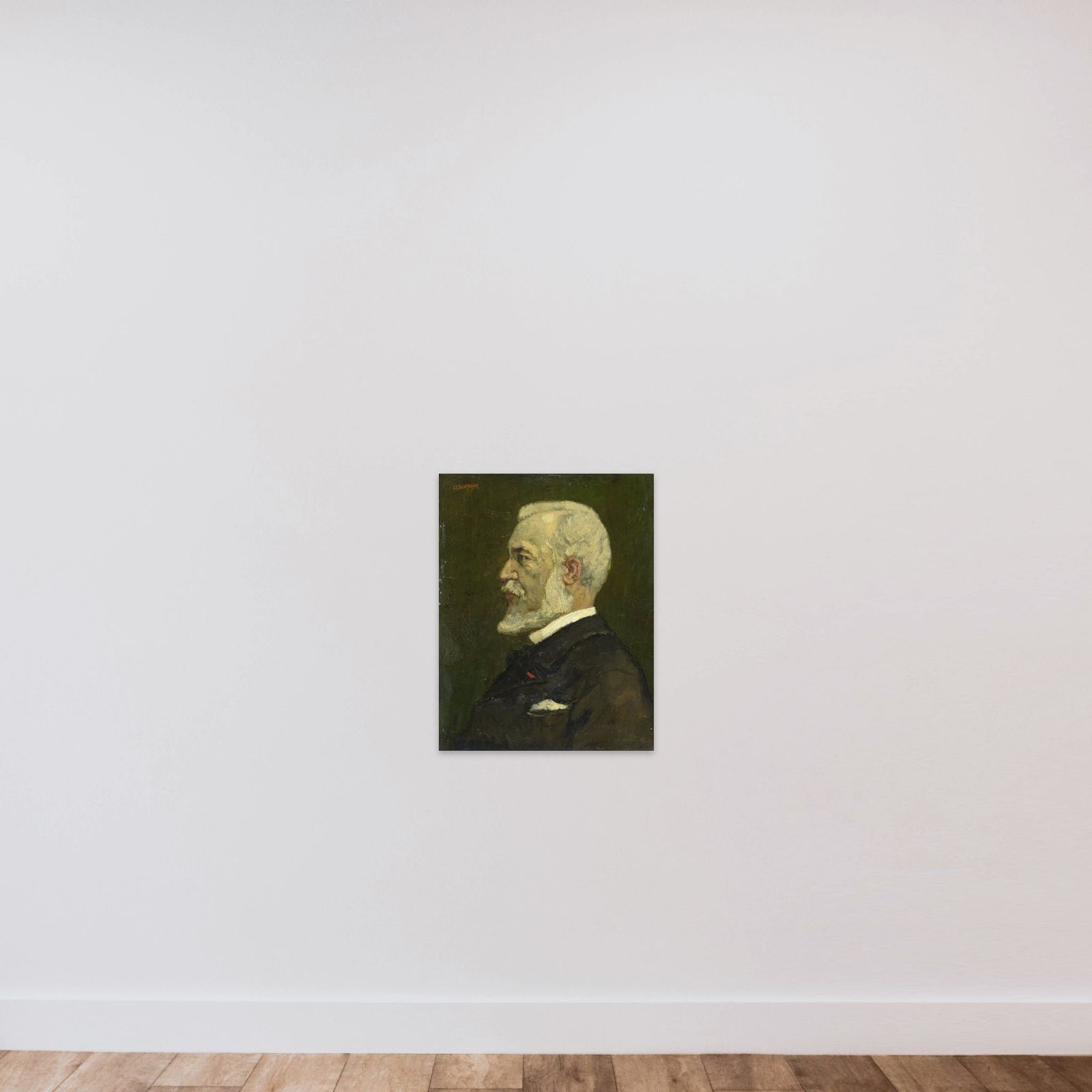 Johannes Bosboom (1817-91), Painter unframed — shown to scale