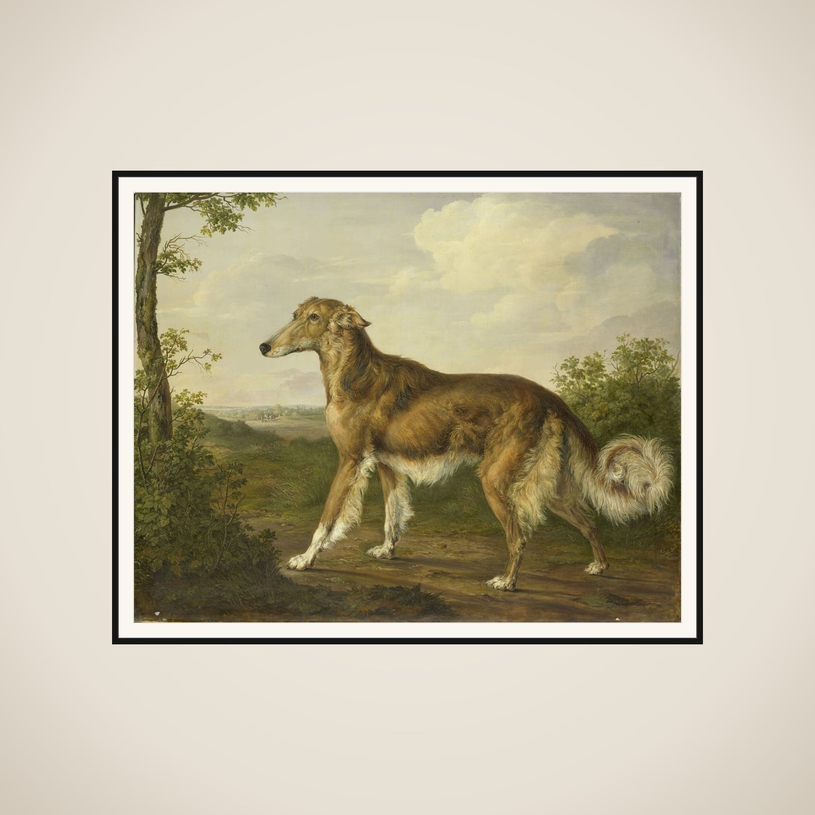 Siberian Greyhound framed