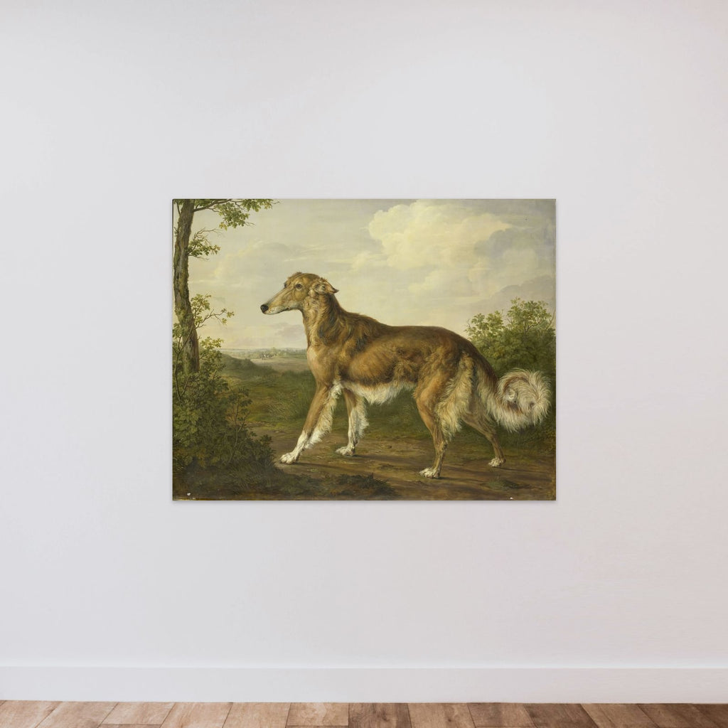 Siberian Greyhound unframed — shown to scale