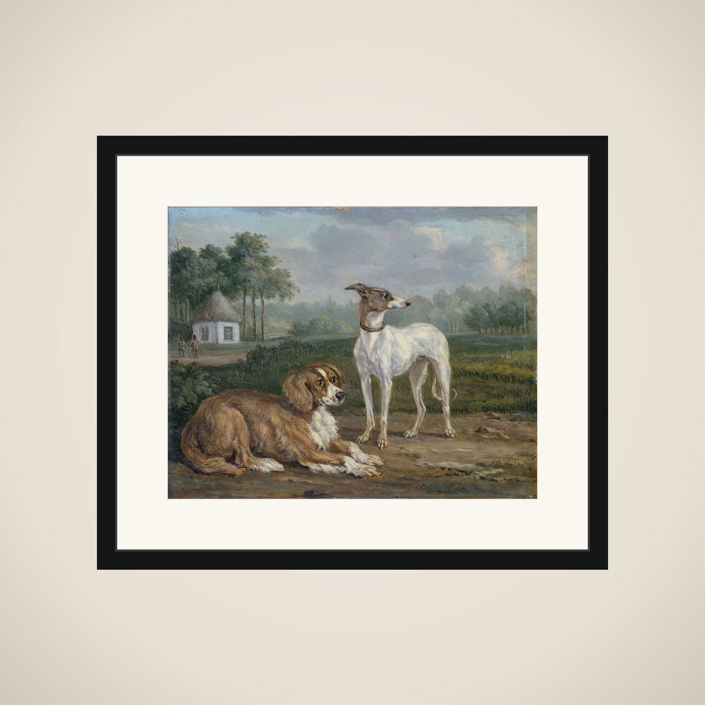 Two Dogs framed