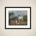 Two Dogs framed