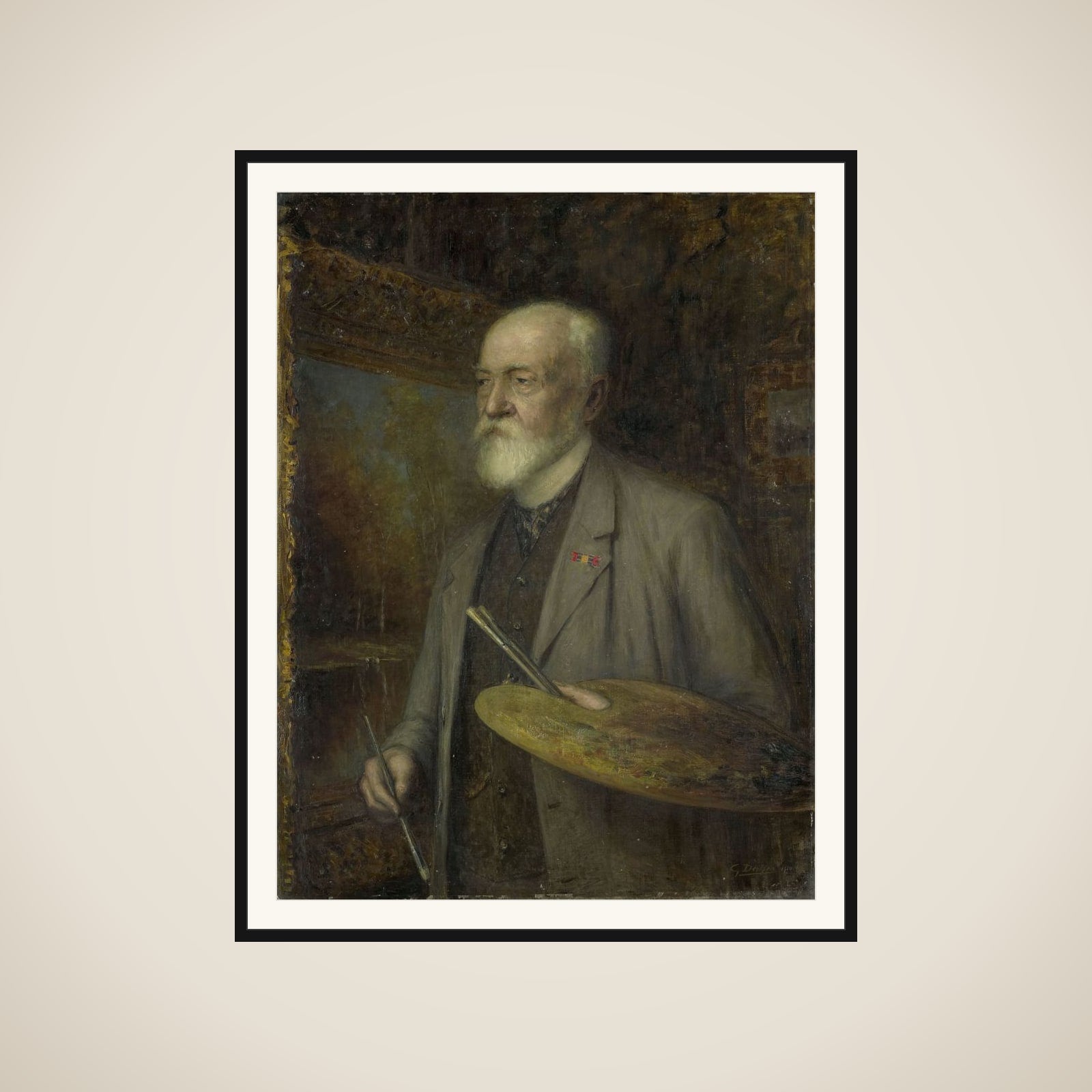 Johannes Gijsbert Vogel (1828-1915), Painter framed