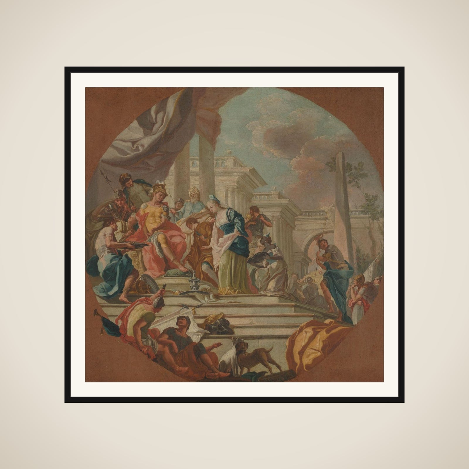 The Continence of Scipio framed