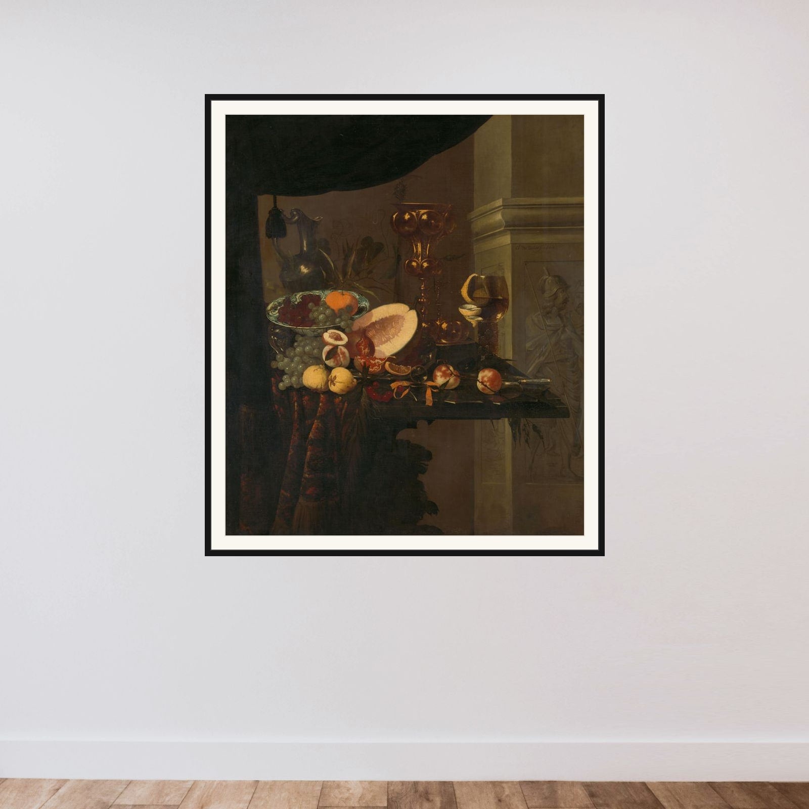 Still Life framed — shown to scale