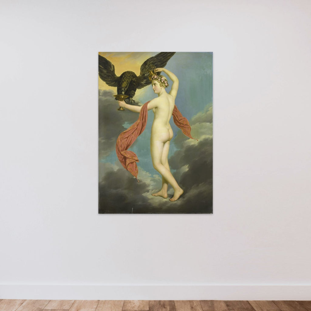 Hebe with Jupiter in the Guise of an Eagle unframed — shown to scale