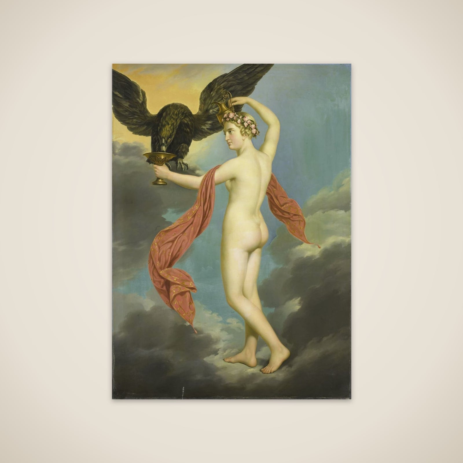 Hebe with Jupiter in the Guise of an Eagle unframed print