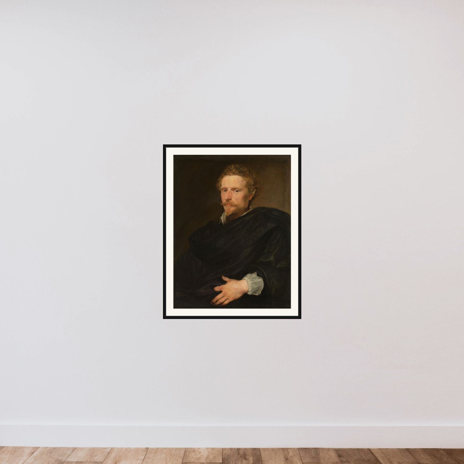 Portrait of a Man framed — shown to scale