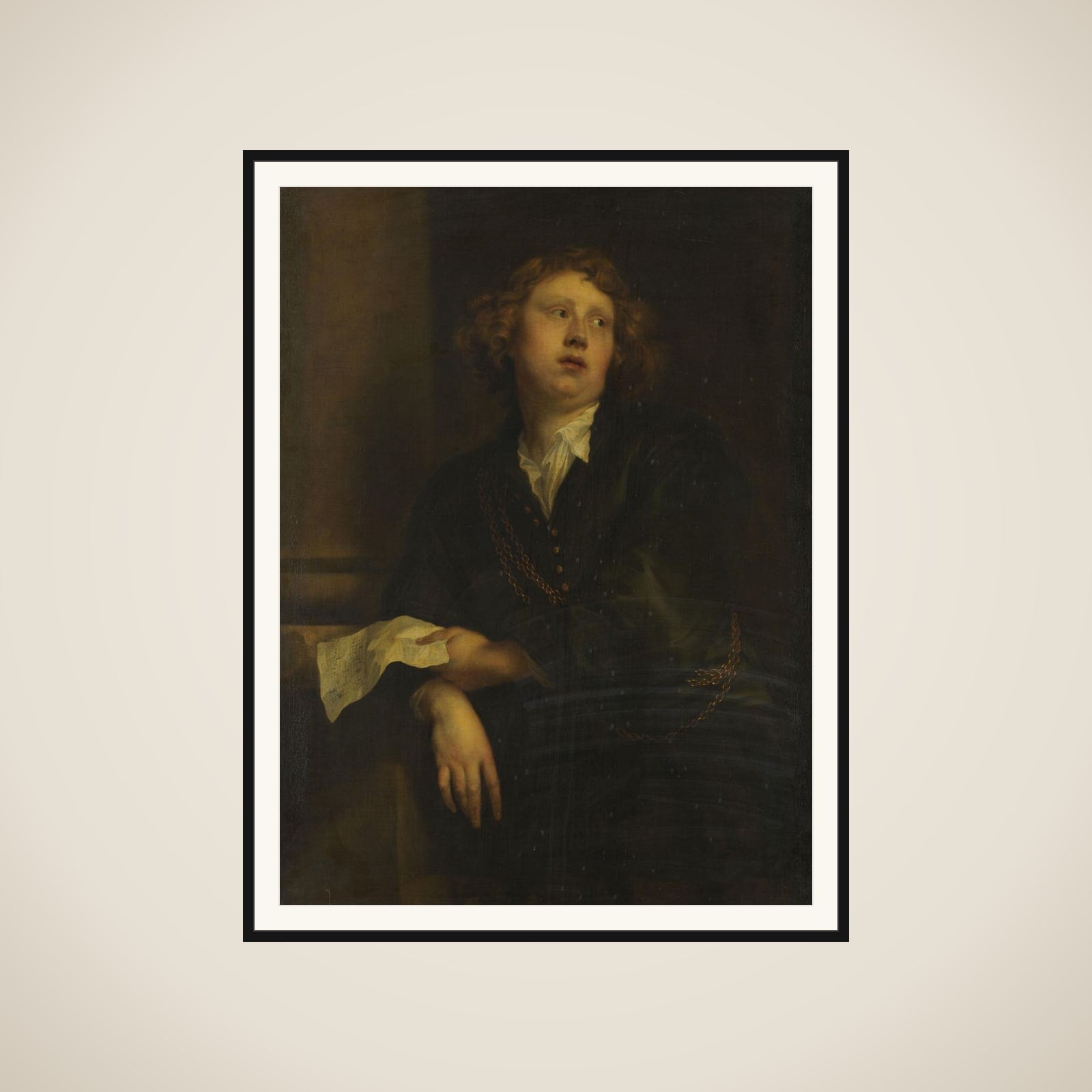 Portrait of Hendrik Liberti (c. 1610-c. 1669) framed