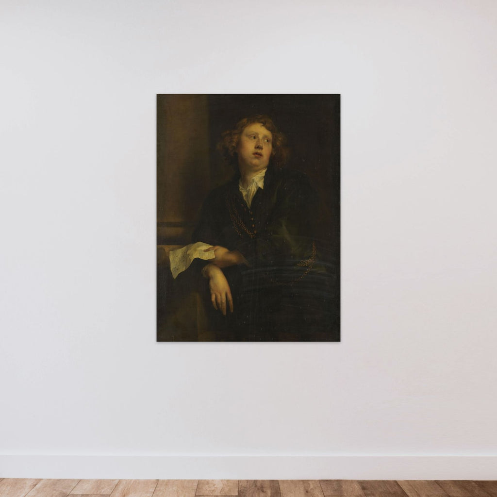 Portrait of Hendrik Liberti (c. 1610-c. 1669) unframed — shown to scale