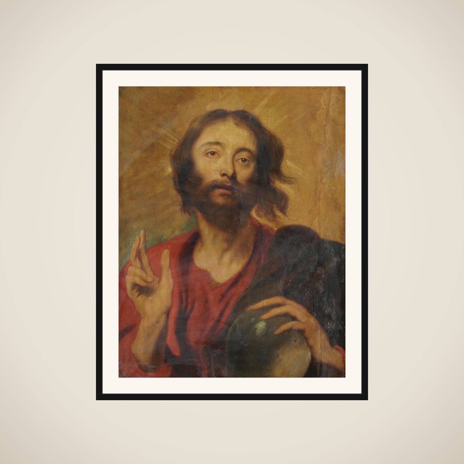 Christ as Saviour of the World framed
