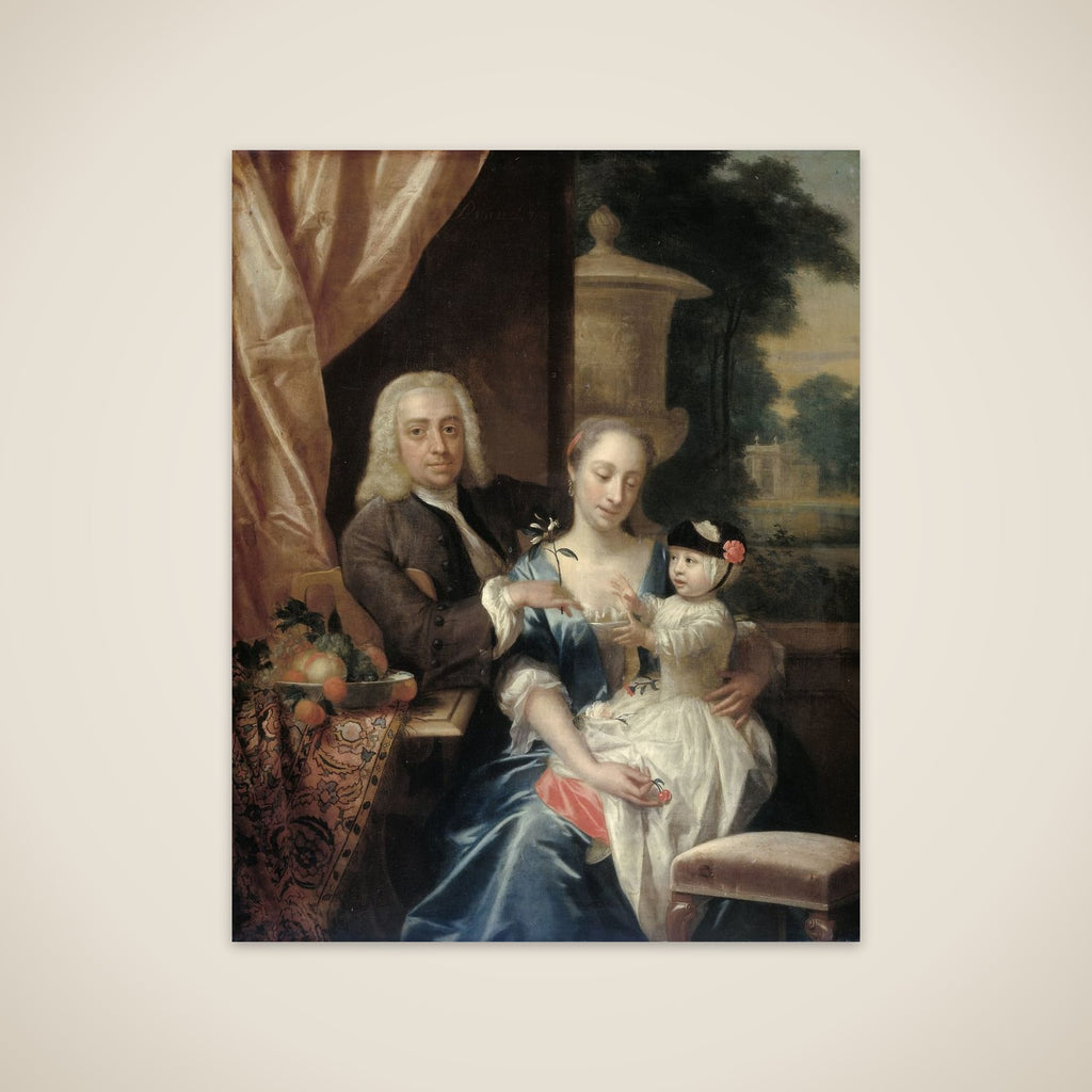 Isaac Parker (1702-1755), his Wife Justina Johanna Ramskrammer (1702-1798) and their Son Willem Alexander (1740-1747) unframed print