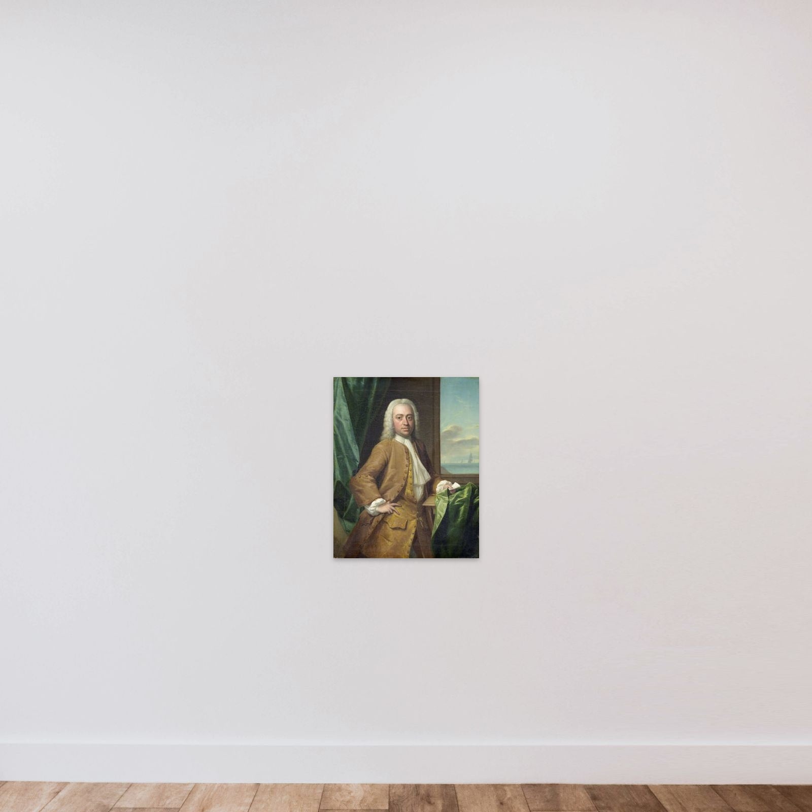 Isaac Parker (1702-55), Merchant of Middelburg unframed — shown to scale