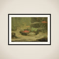 Gold- and Silverfish in an Aquarium framed