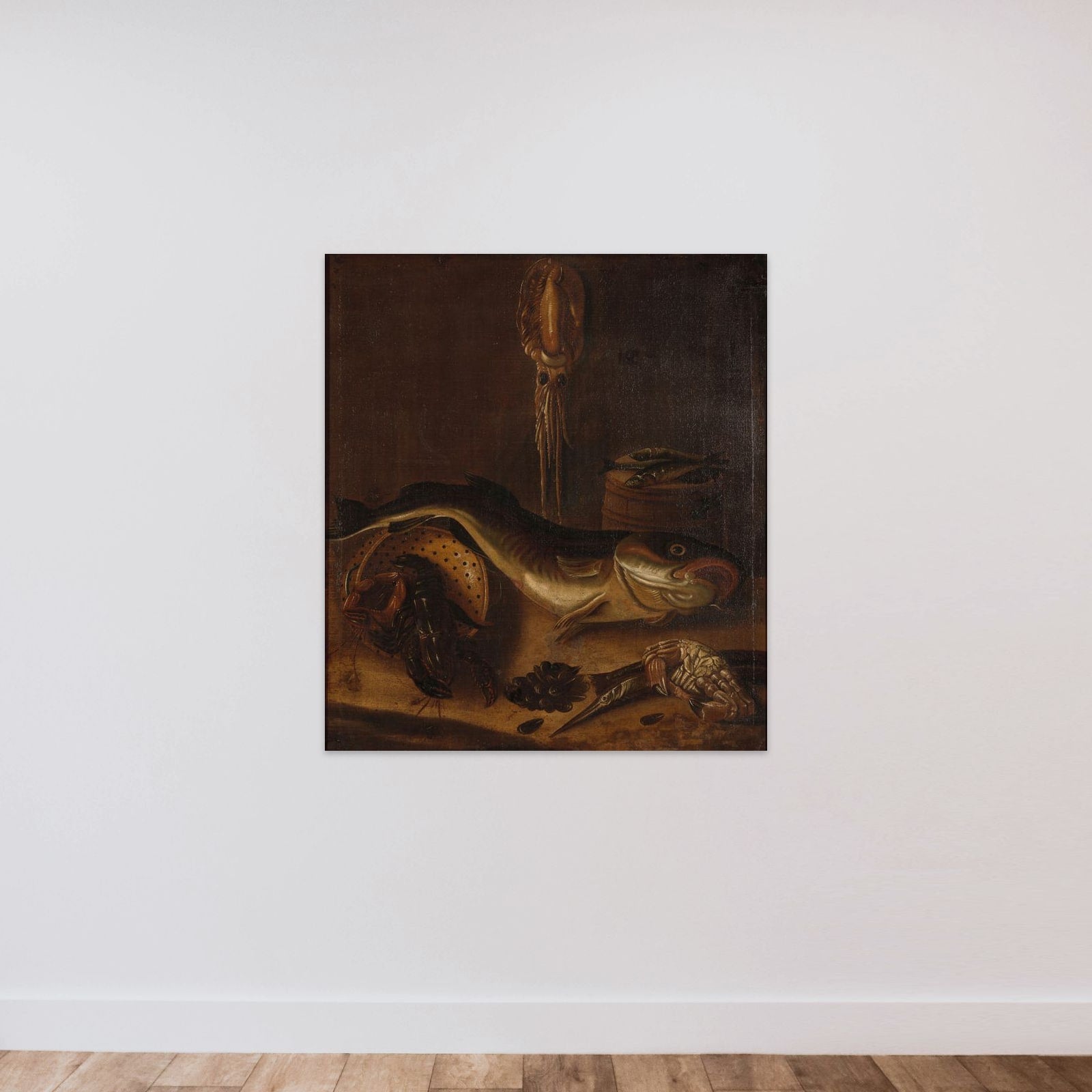 Still Life with Fish unframed — shown to scale
