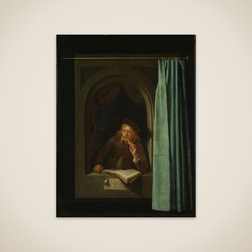 Man Smoking a Pipe unframed print