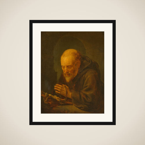 A Hermitin Prayer framed