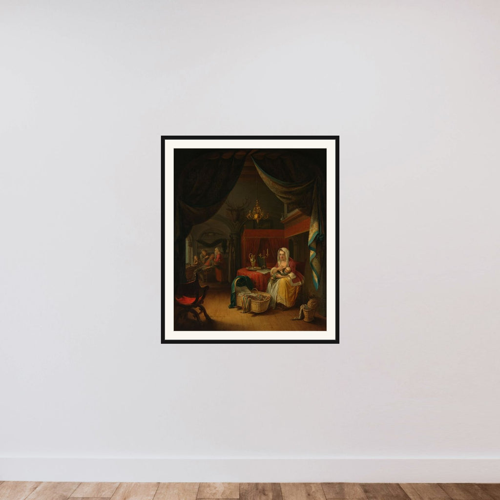 Triptych: Allegory of Art Training framed — shown to scale