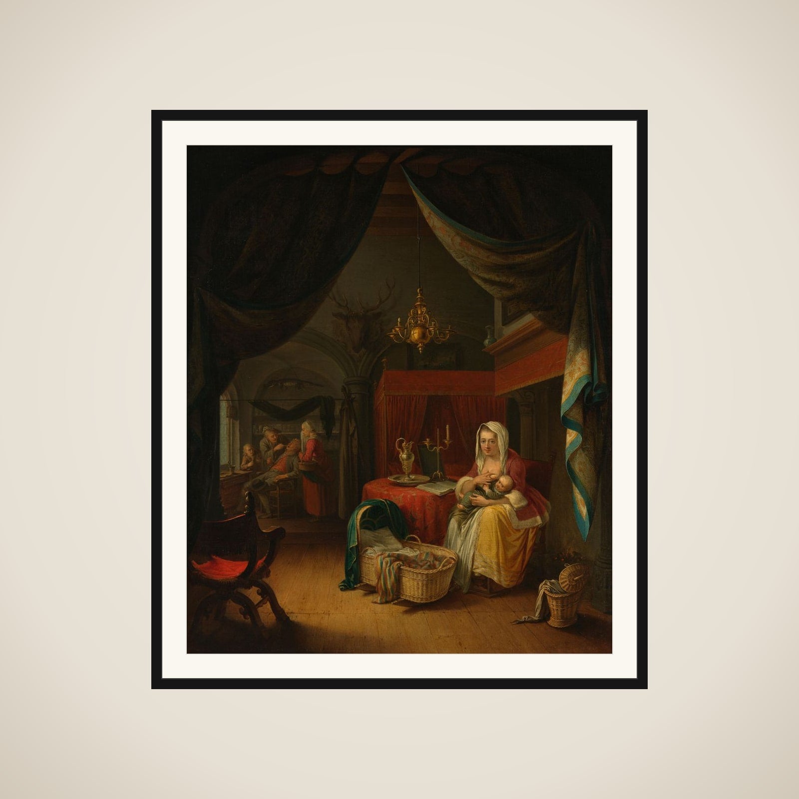 Triptych: Allegory of Art Training framed