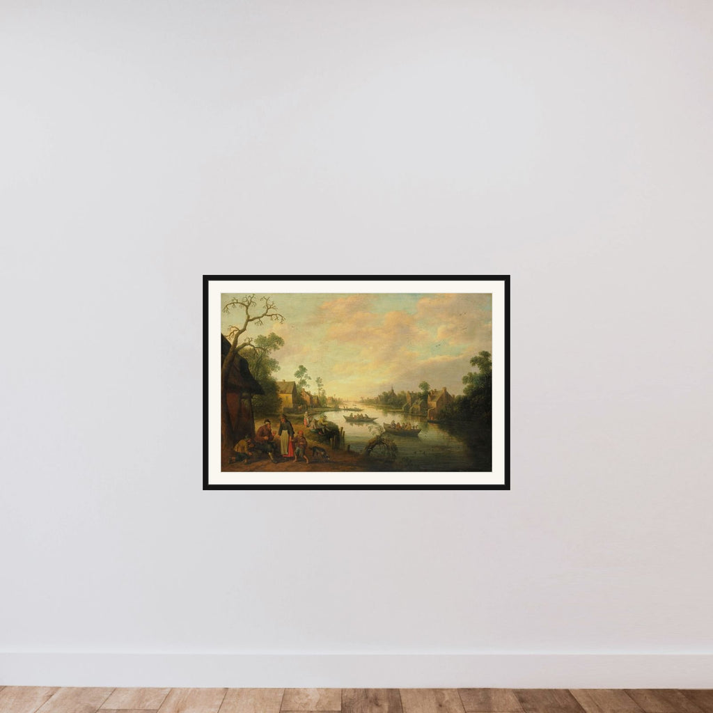 River View framed — shown to scale