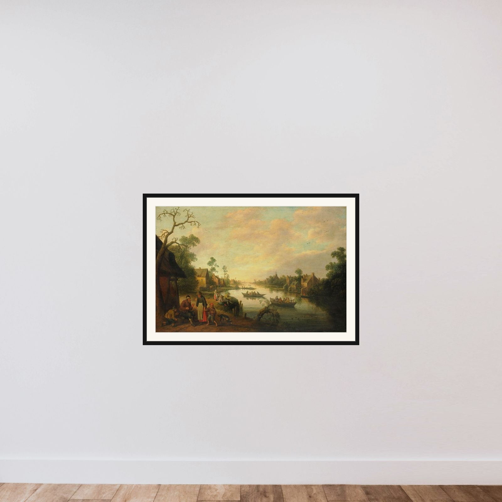 River View framed — shown to scale