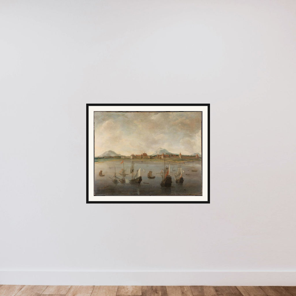 View of Batavia framed — shown to scale