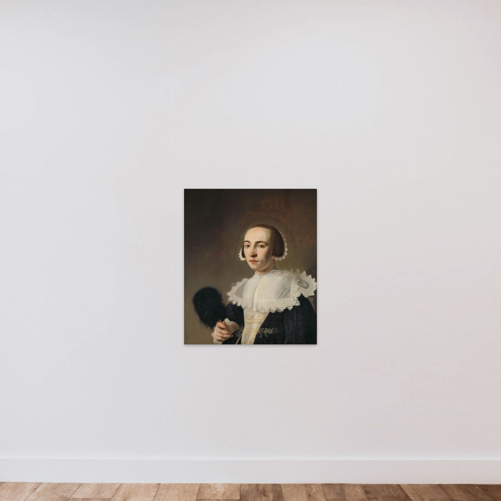 Portrait of a Woman unframed — shown to scale