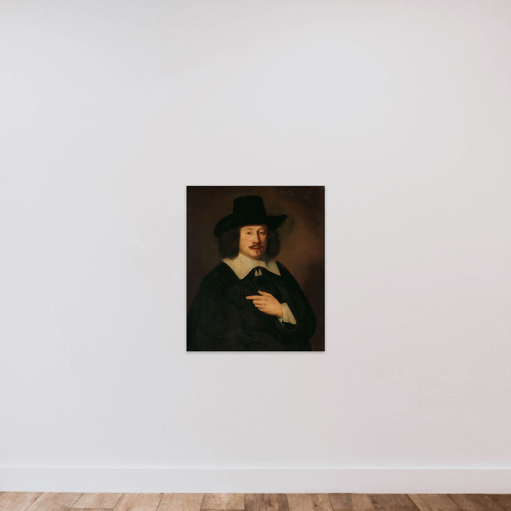 Portrait of a Man, possibly Paulus de Hooghe (1611-1674) unframed — shown to scale