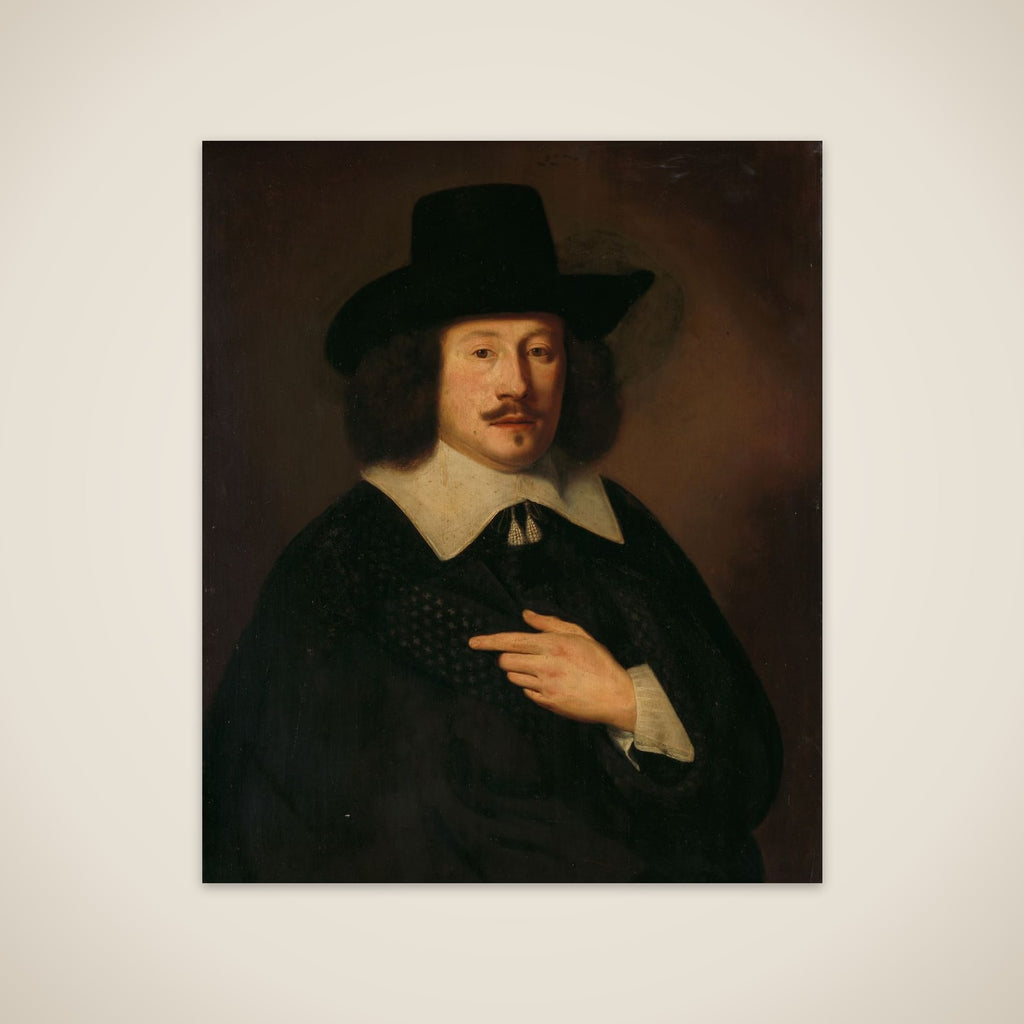 Portrait of a Man, possibly Paulus de Hooghe (1611-1674) unframed print