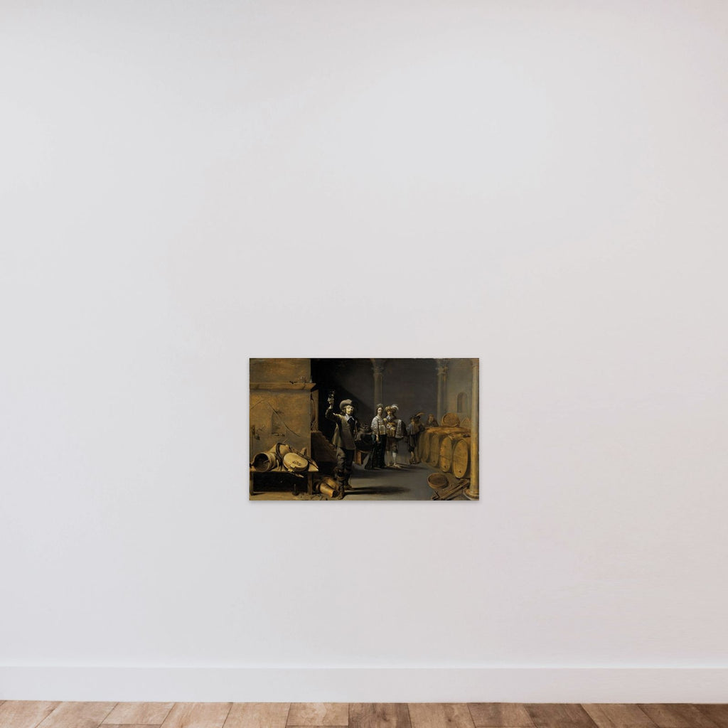 The Wine Connoisseurs unframed — shown to scale