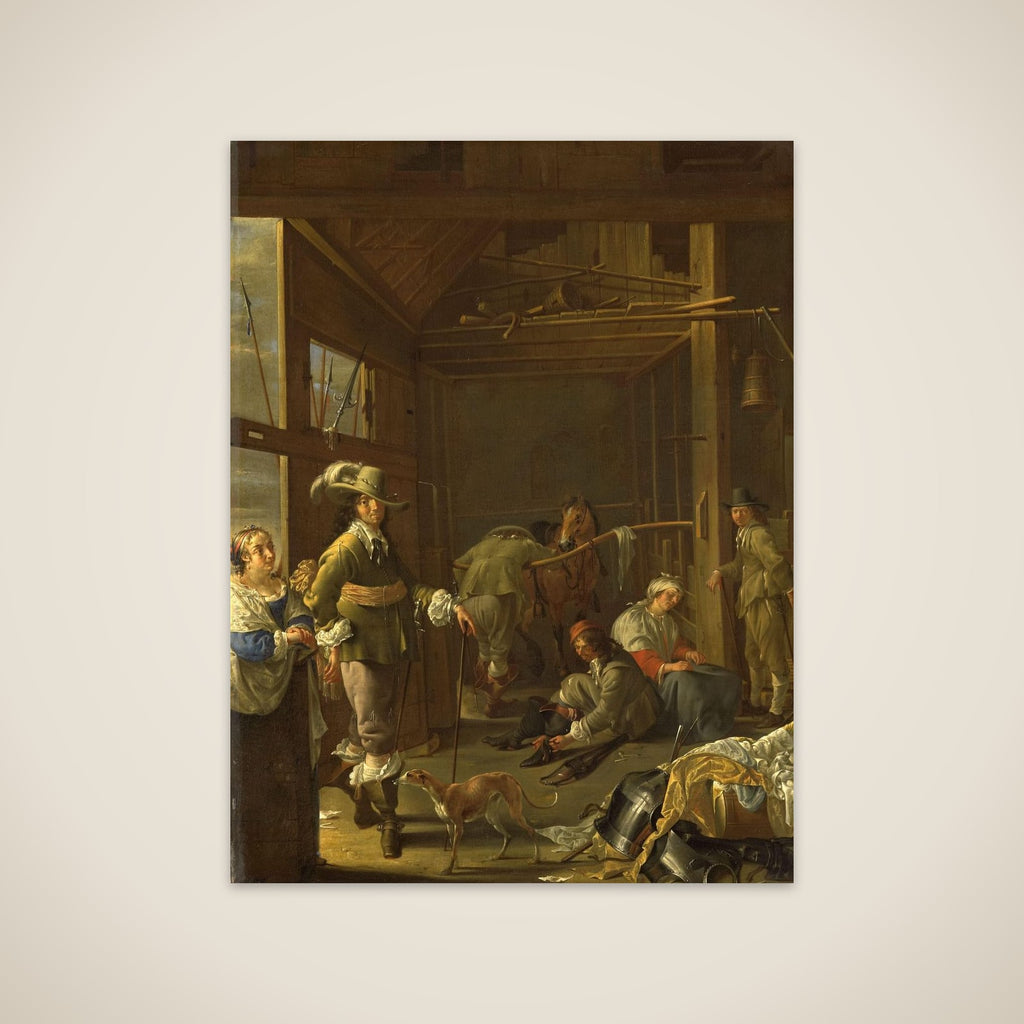 Soldiers in a Stable unframed print
