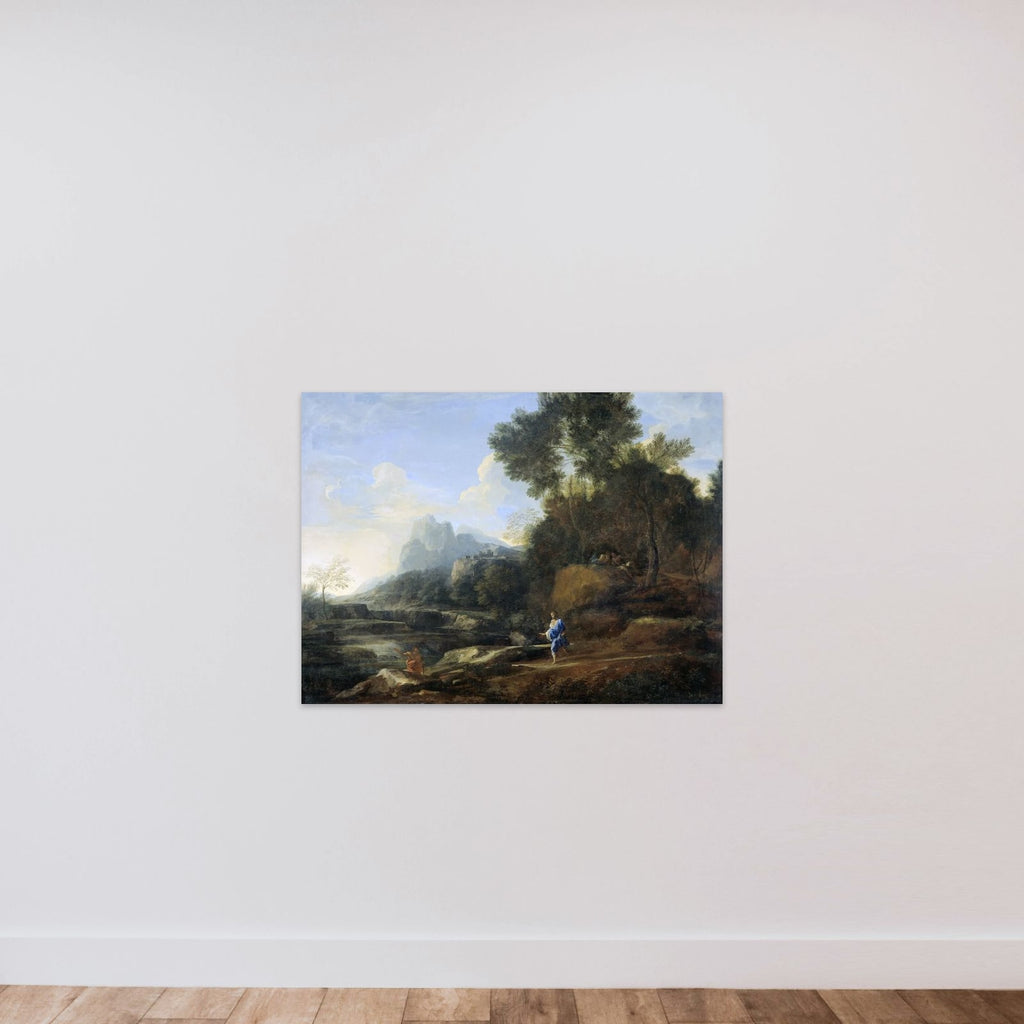Italian Landscape unframed — shown to scale