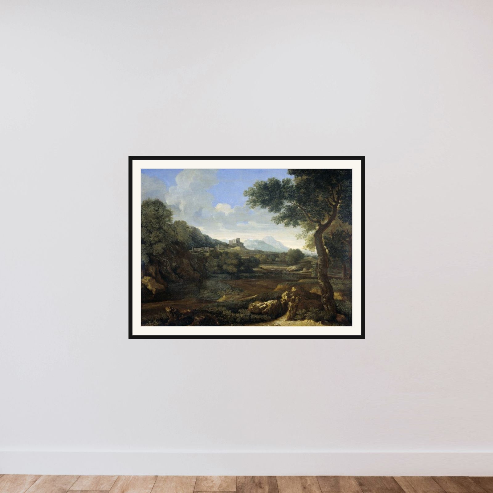 Landscape framed — shown to scale