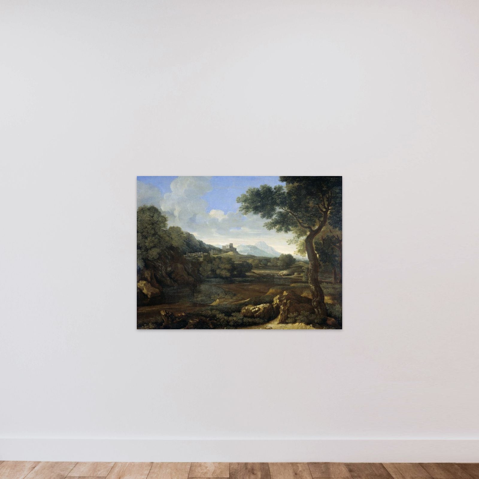 Landscape unframed — shown to scale