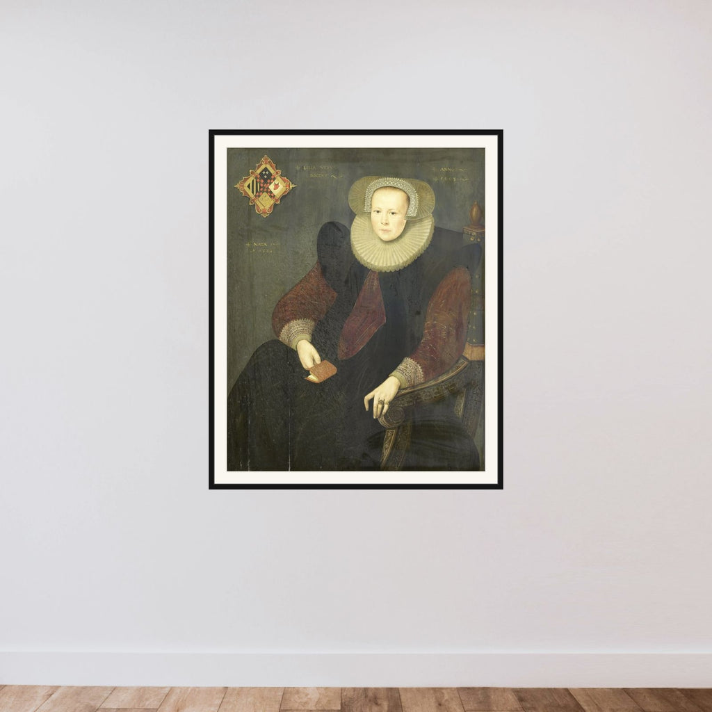 Portrait of a Woman framed — shown to scale