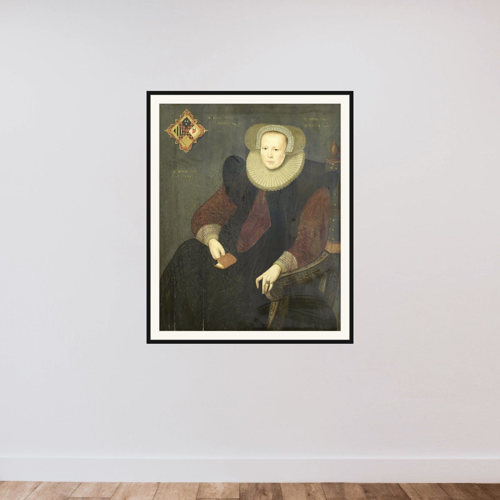 Portrait of a Woman framed — shown to scale
