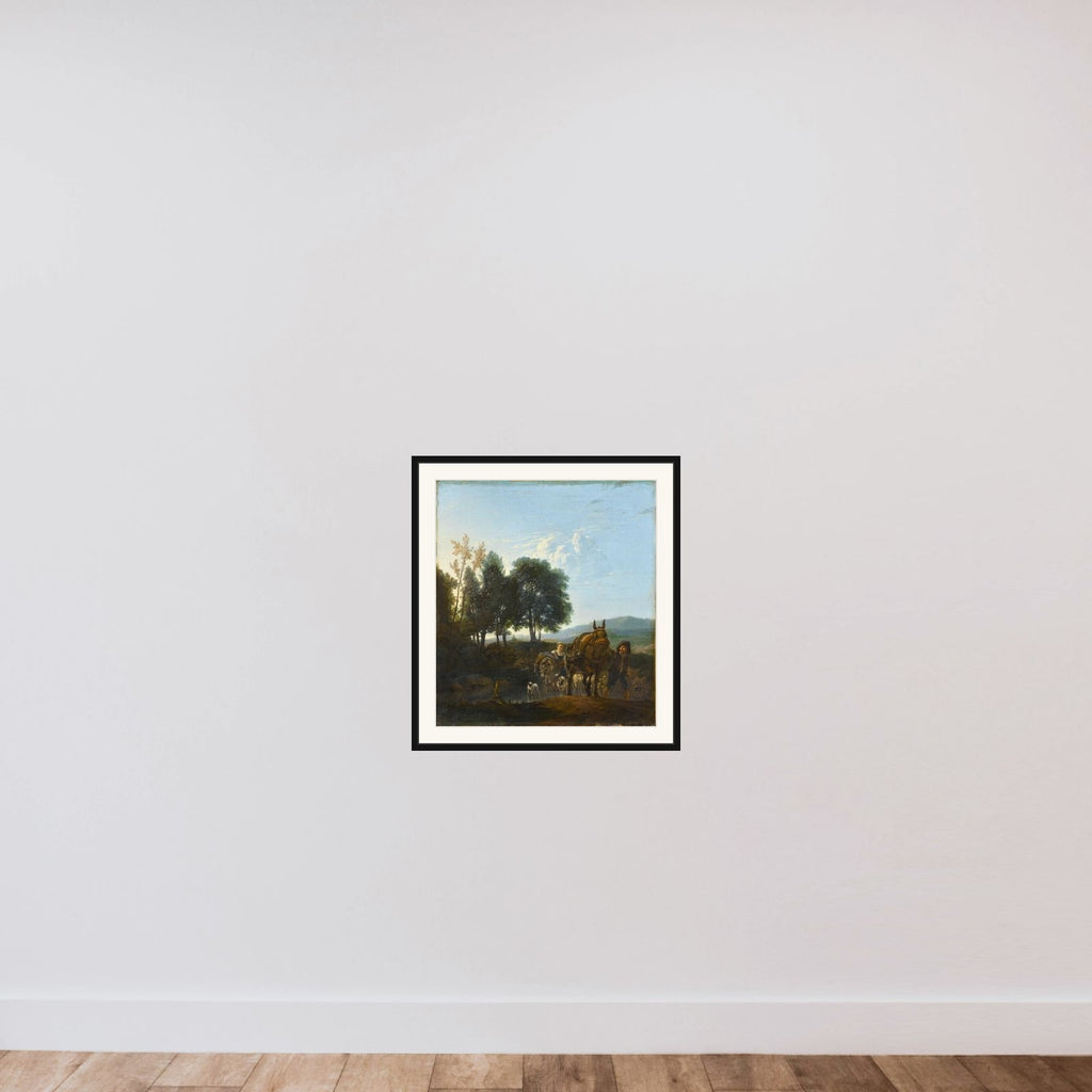 Landscape with Mule Driver framed — shown to scale