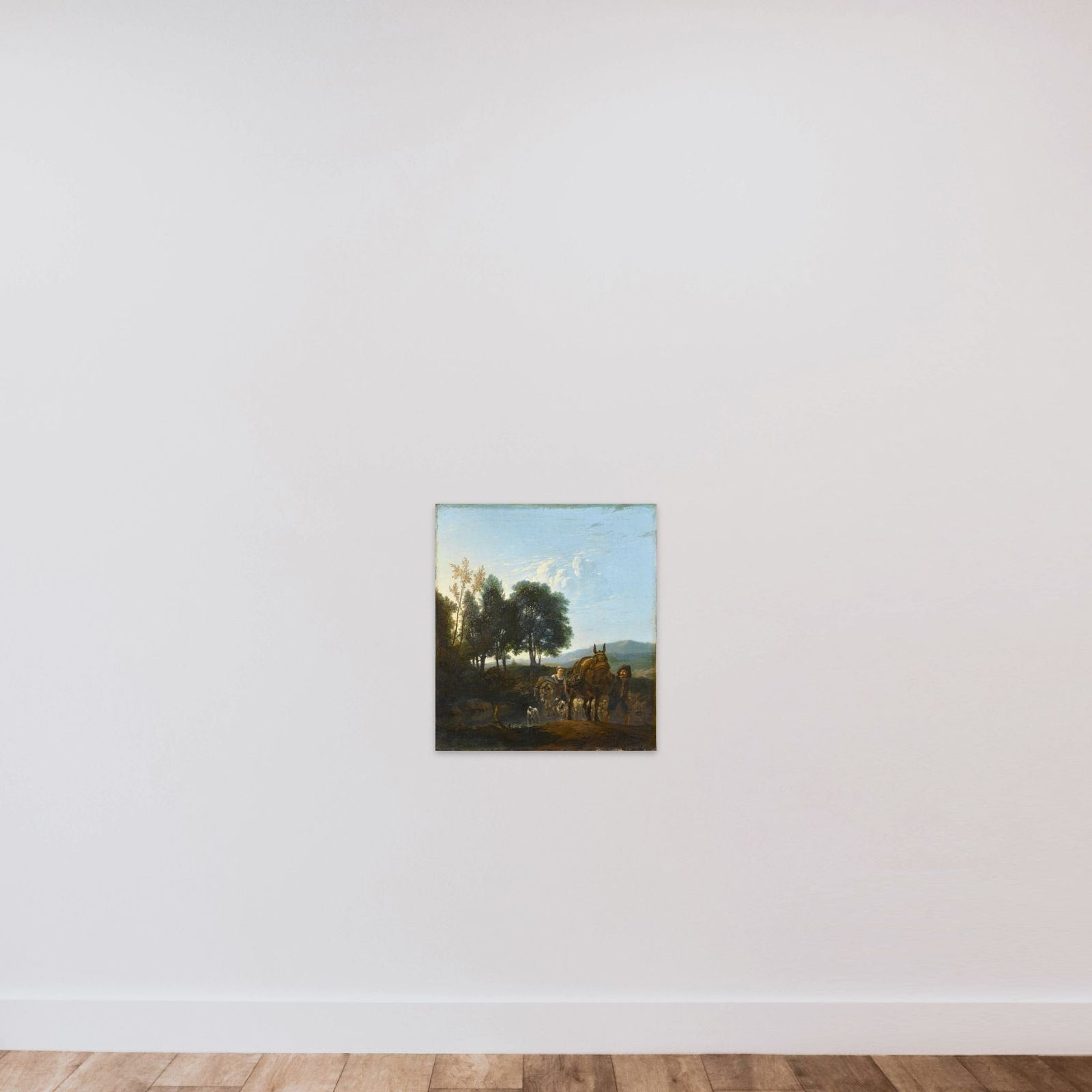 Landscape with Mule Driver unframed — shown to scale