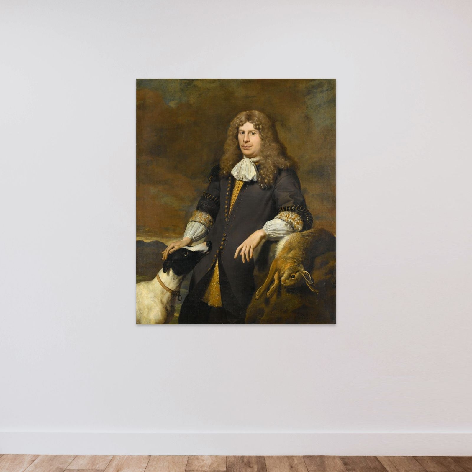 Portrait of a Man, possibly Jacob de Graeff, Alderman of Amsterdam in 1672 unframed — shown to scale